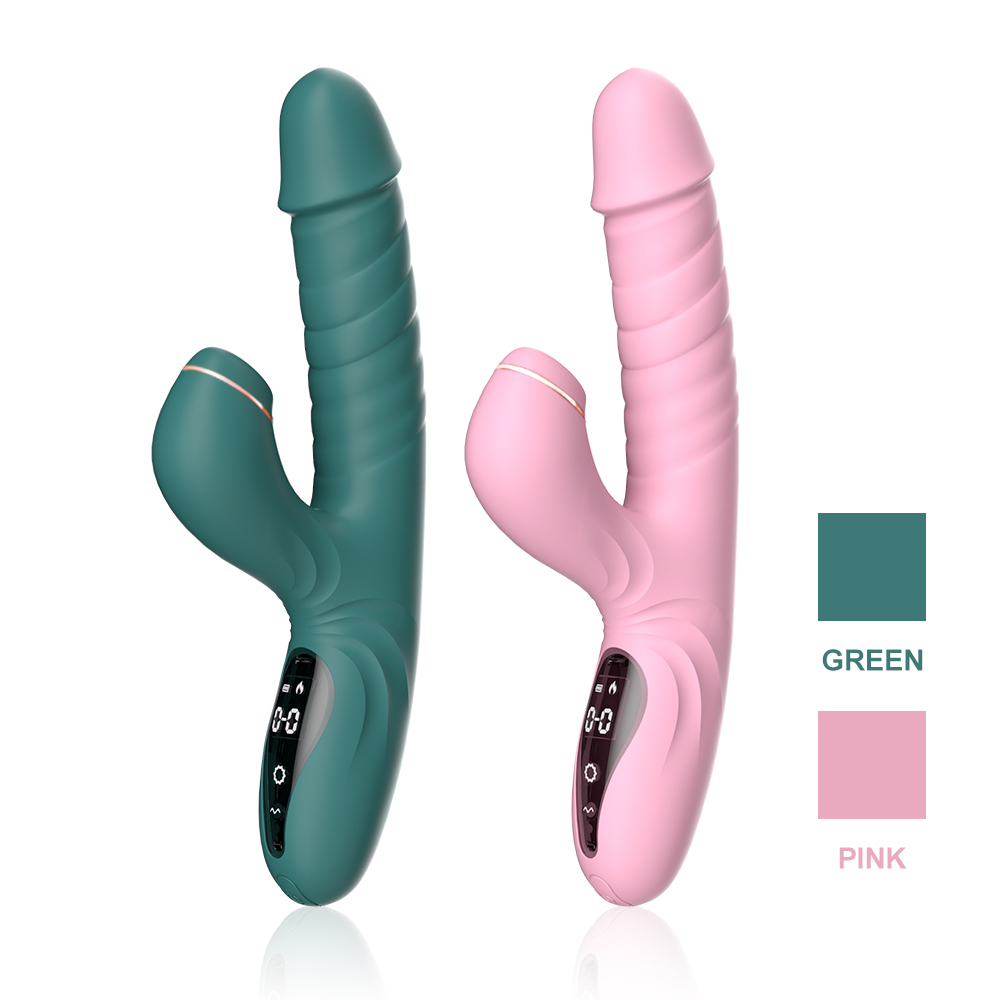 G Spot Clitoral Stimulation Rose Sex Toy with 7 Licking & Thrusting Vibration Modes,Rabbit Vibrator Silicone Dildo Adult Sex Toys for Women and Couples