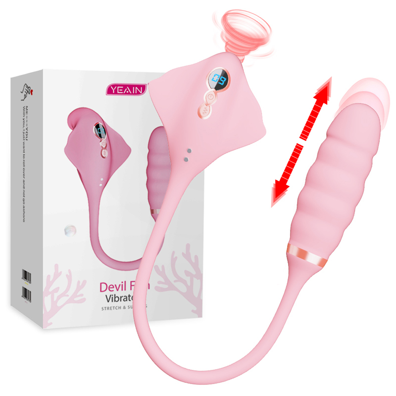 Devil Fish Telescopic Sucking Jumping Egg Tongue Licking Female Wireless Masturbation Strong Vibration Stick Adult Sex Products