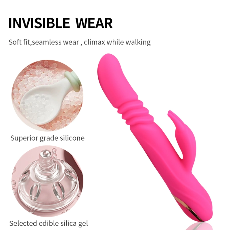 Realistic G Spot Vibrator Dildo, Bifurcated Flexible Clitoral Sex Toys for Women with 10 Powerful Vibration Modes, Anal Clit Nipple Stimulator for Female Couples