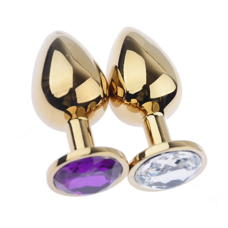 Unisex Butt Toys Plug Anal Silver Insert Stainless Steel Metal Plated Jeweled Sexy Stopper Anal toys For Women  3pcs/set