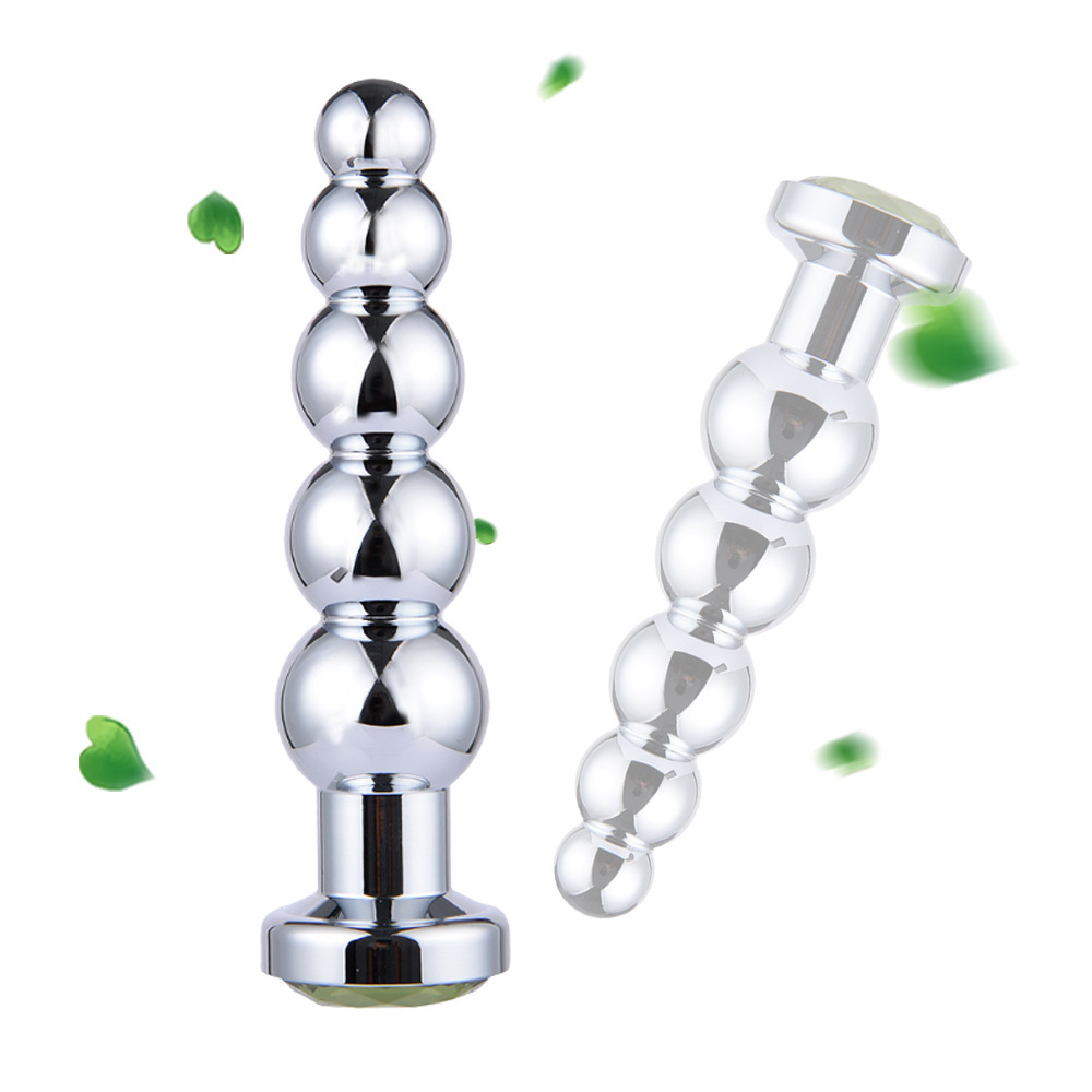 Metal Anal Opening Device Beads Anal Expansion Tool Metal Anal Plug Sex Toy for Trainner,Men Anal Butt Plug