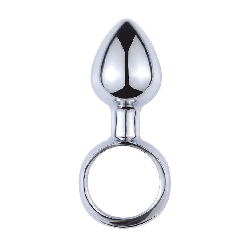 WAKEWAY Vagina Open G Spot Massager Pussy Plug Anus Dilator Anal Plug Pull Ring Anal Toys for Woman Butt Plug Butplug Metal