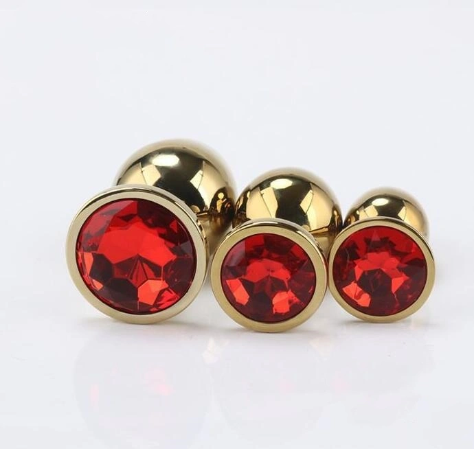 Unisex Butt Toys Plug Anal Silver Insert Stainless Steel Metal Plated Jeweled Sexy Stopper Anal toys For Women  3pcs/set