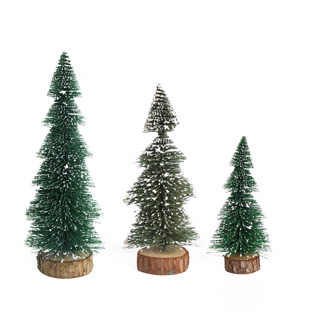 Christmas Decorations Mini Pine Christmas Tree Artificial Tabletop Decorations Festival Plastic Miniature Trees 2024 New Year Decorations for Xmas