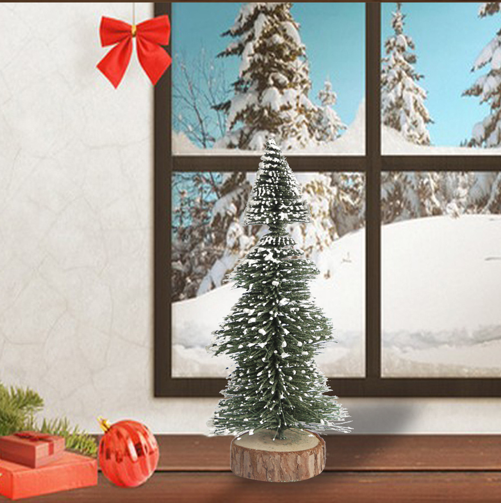 Christmas Decorations Mini Pine Christmas Tree Artificial Tabletop Decorations Festival Plastic Miniature Trees 2024 New Year Decorations for Xmas