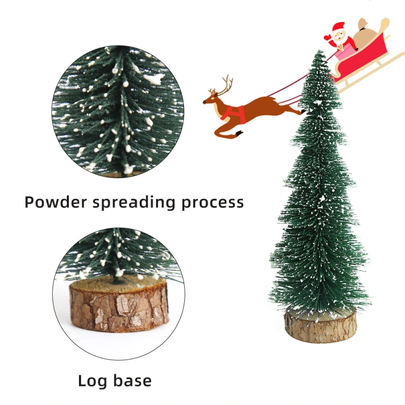 Christmas Decorations Mini Pine Christmas Tree Artificial Tabletop Decorations Festival Plastic Miniature Trees 2024 New Year Decorations for Xmas