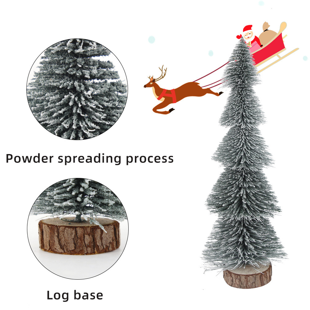 Christmas Decorations Mini Pine Christmas Tree Artificial Tabletop Decorations Festival Plastic Miniature Trees 2024 New Year Decorations for Xmas