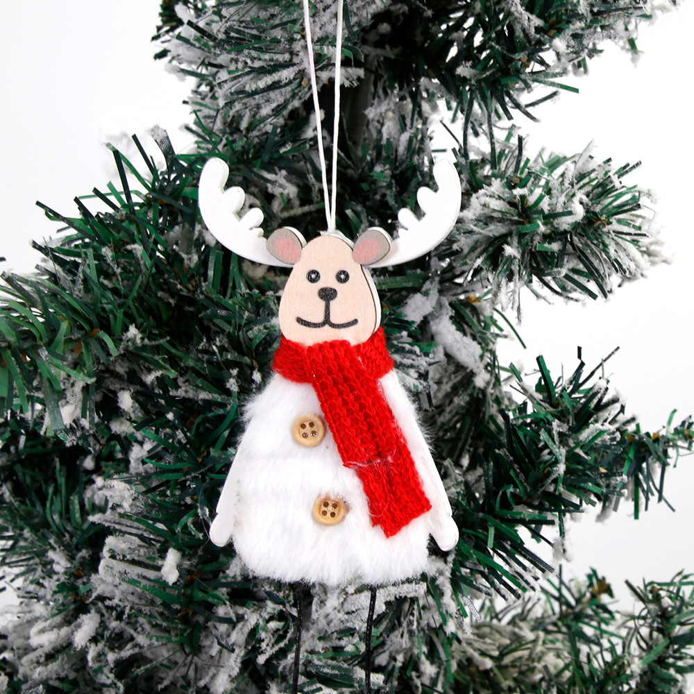 Wooden Hanging Christmas Ornaments Santa Claus Xmas Christmas Tree Balls Wreath Gnome Wood Signs Craft Decor for Christmas Tree Fall Winter Party New Year Home