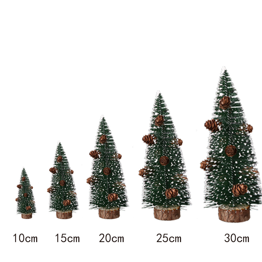 Christmas Decorations Mini Pine Christmas Tree Artificial Tabletop Decorations Festival Plastic Miniature Trees 2024 New Year Decorations for Xmas