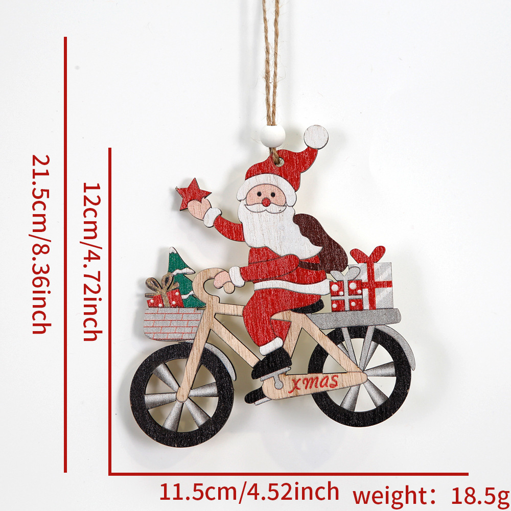 Wooden Hanging Christmas Ornaments Santa Claus Xmas Christmas Tree Balls Wreath Gnome Wood Signs Craft Decor for Christmas Tree Fall Winter Party New Year Home