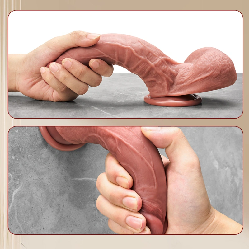 10 Inch Huge Thick Penis Dildo Sex Toys for Women,Double Silicone Dildo with Powerful Suction Cup,Compatible with Strap-On Harness,Adult Sex Toys for Vaginal or Anal