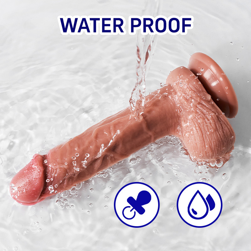 Realistic Dildos for Beginners, Soft Liquid Silicone Dildo with Strong Suction Cup for Hands-Free Play, 8.6 in Lifelike Anal Dildo Fake Penis G Spot Stimulator Adult Sex Toys for Women&Couple