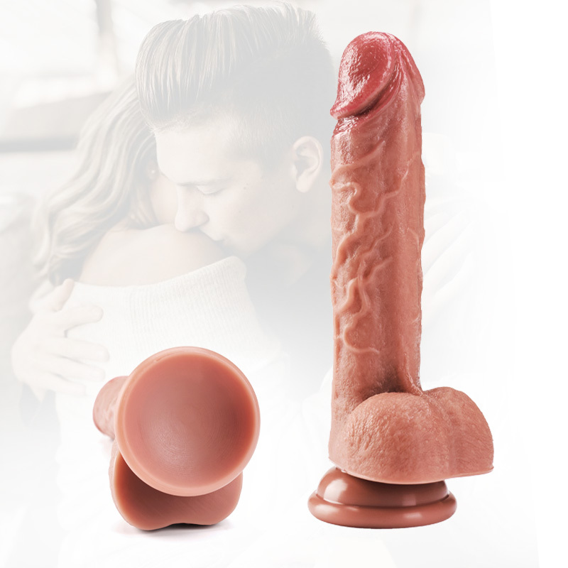 Realistic Dildos for Beginners, Soft Liquid Silicone Dildo with Strong Suction Cup for Hands-Free Play, 8.6 in Lifelike Anal Dildo Fake Penis G Spot Stimulator Adult Sex Toys for Women&Couple