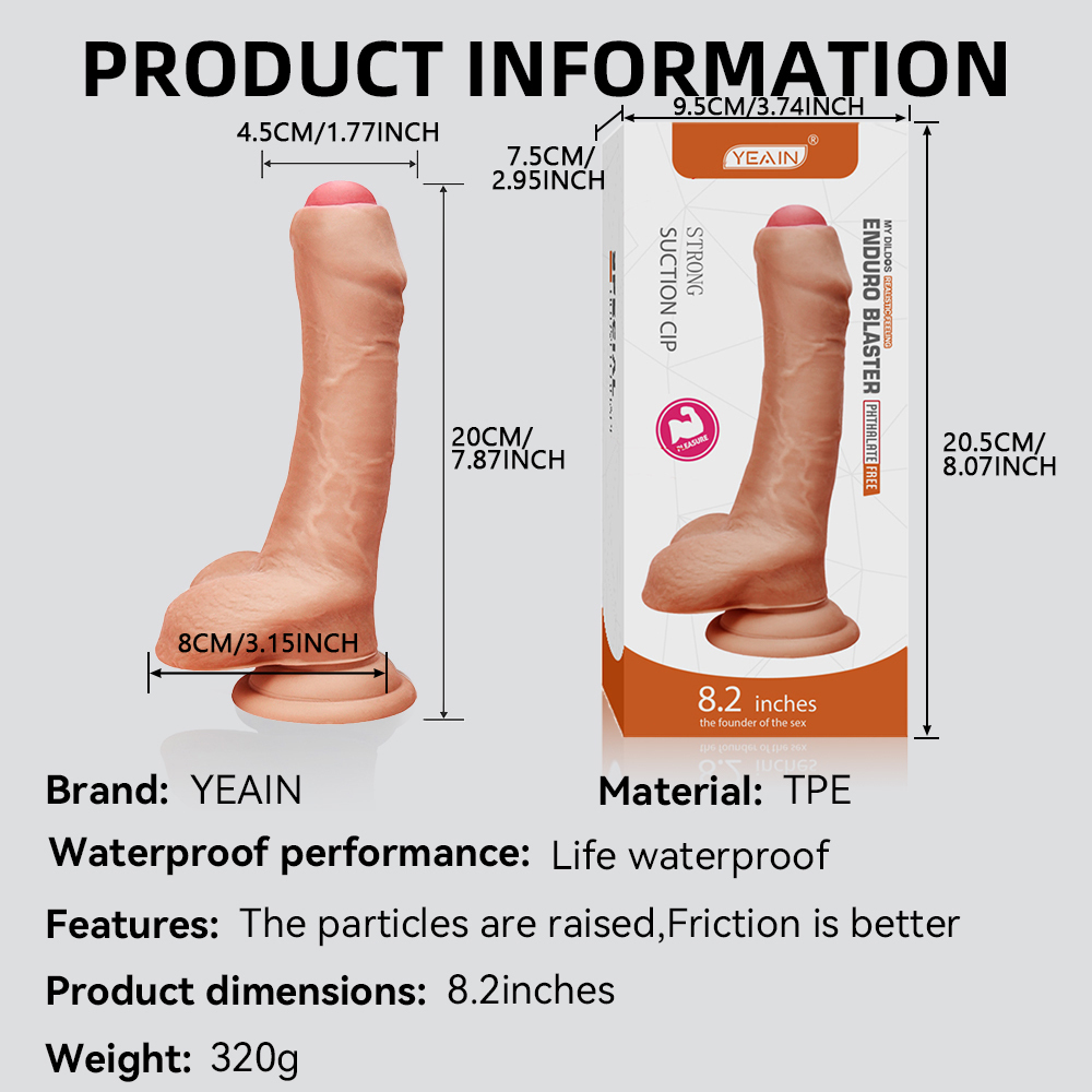 Realistic Dildos Adult Sex Toys for Hands-Free Play, G Spot Anal Dildo Sex Toy for Men Women Couples, Silicone Flexible Dildo with Strong Suction Base
