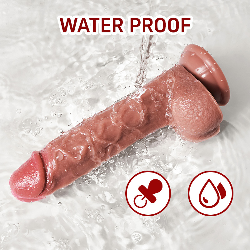 Realistic Dildos for Beginners, Soft Liquid Silicone Dildo with Strong Suction Cup for Hands-Free Play, 8.6 in Lifelike Anal Dildo Fake Penis G Spot Stimulator Adult Sex Toys for Women&Couple