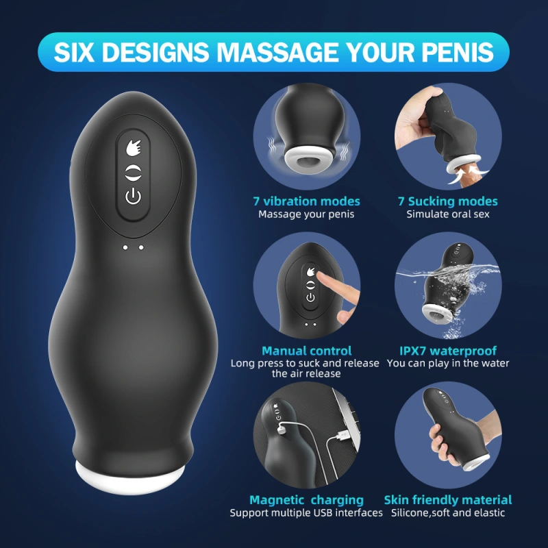 Sex Toys for Men Male Masturbator - Adult Toys Automatic Sucking Male Stroker with 10 Vibrating & Thrusting Modes for Penis Stimulation