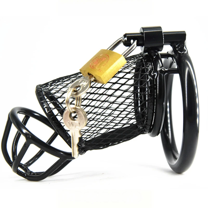 Male Cock Cage Chastity Device - UTIMI Large Chastity Cage with 3 Active Rings Adult Sex Toy for Men Penis Exercise | Key and Lock Included