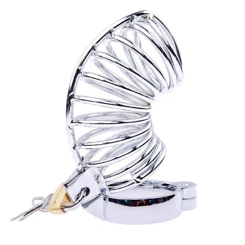 Men's Stainless Steel Male Pennis Lock Cook Penis Ring Cage Male Chastity Device for Men Penis J0345 45mm
