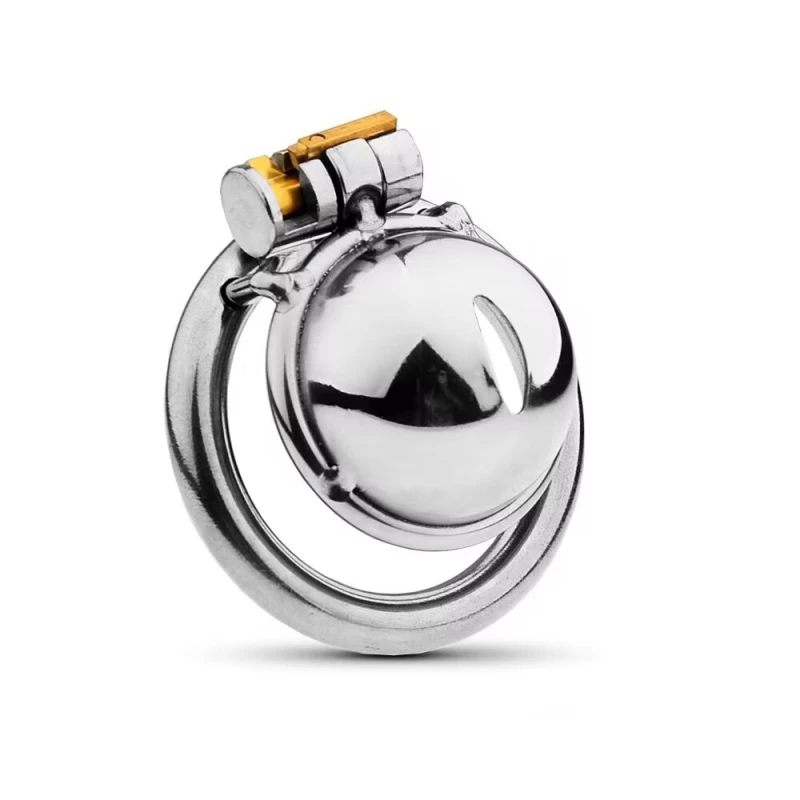 Stainless Steel Male Chastity Device Tease Locked Cock Cage Penis Exercise for Men Silver Romi