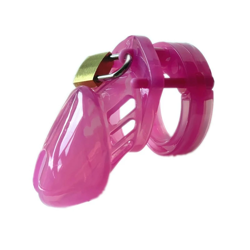Male Chastity Device Hypoallergenic Plastic Cock Cage Penis Ring Virginity Lock Chastity Belt Adult Game Sex Toy