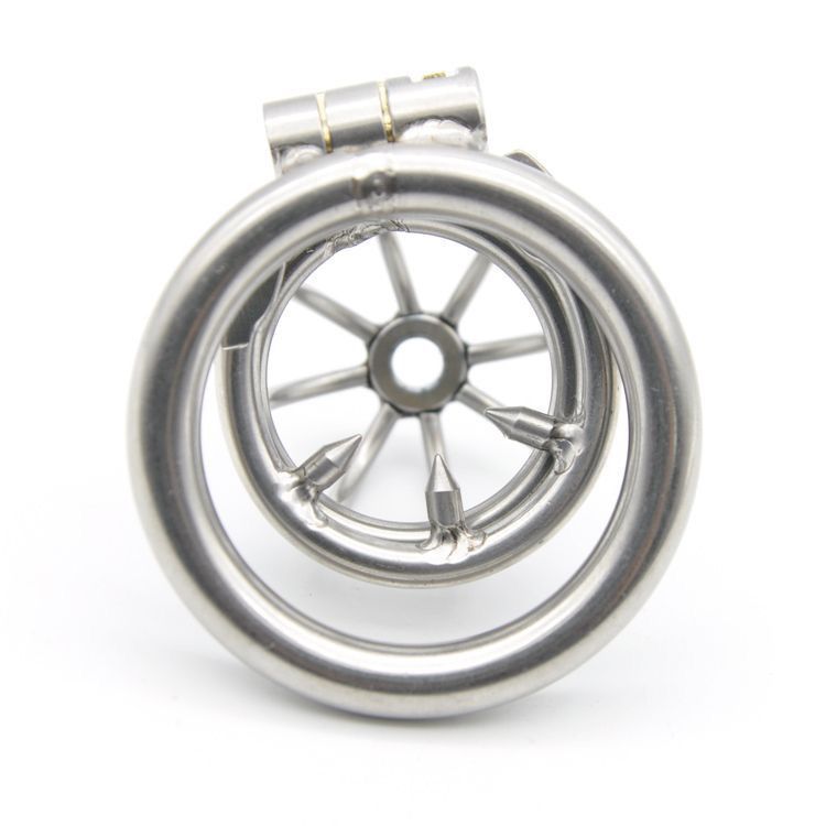 Flat Chastity Cage Chastity Lock for Men with Silicone Tube Dark Lock Design, Good Concealment, Penis Cage for Men,Couples Bondage SM Sex Toys (50mm/1.97in)
