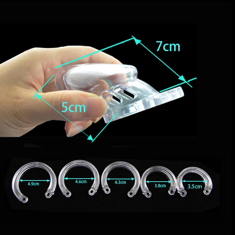 Male Chastity Device Hypoallergenic Plastic Cock Cage Penis Ring Virginity Lock Chastity Belt Adult Game Sex Toy