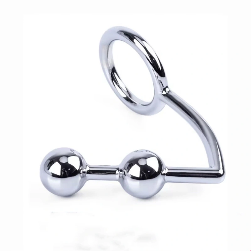 FST Stainless Steel Anal Hook, Butt Plug Hook with 2 Interchangeable Balls Anal Sex Toys for Lovers