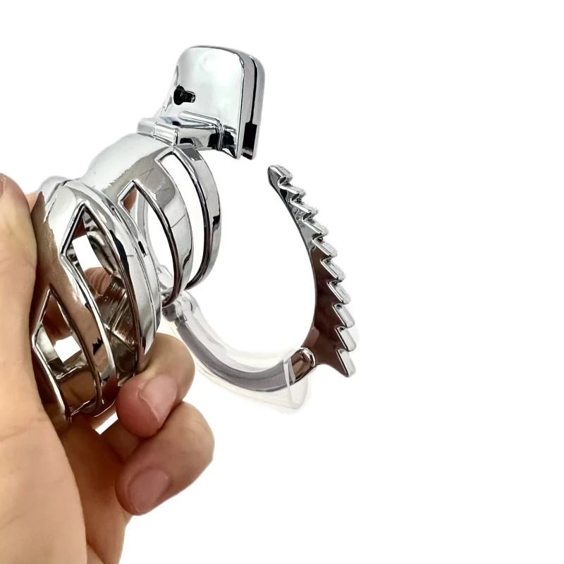 Stainless Steel Male Chastity Device Cock Cage with Lock Chastity Hollow Out Design Restraint Fetish BDSM - Chastity Cage for Men. (40MM)