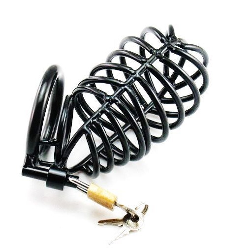 Stainless Steel Male Chastity Device Easy to Wear Male Virginity Lock Chastity Belt