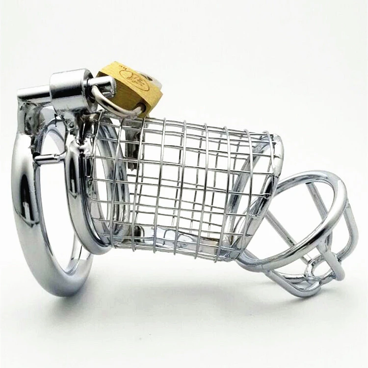 Male Cock Cage Chastity Device - UTIMI Large Chastity Cage with 3 Active Rings Adult Sex Toy for Men Penis Exercise | Key and Lock Included