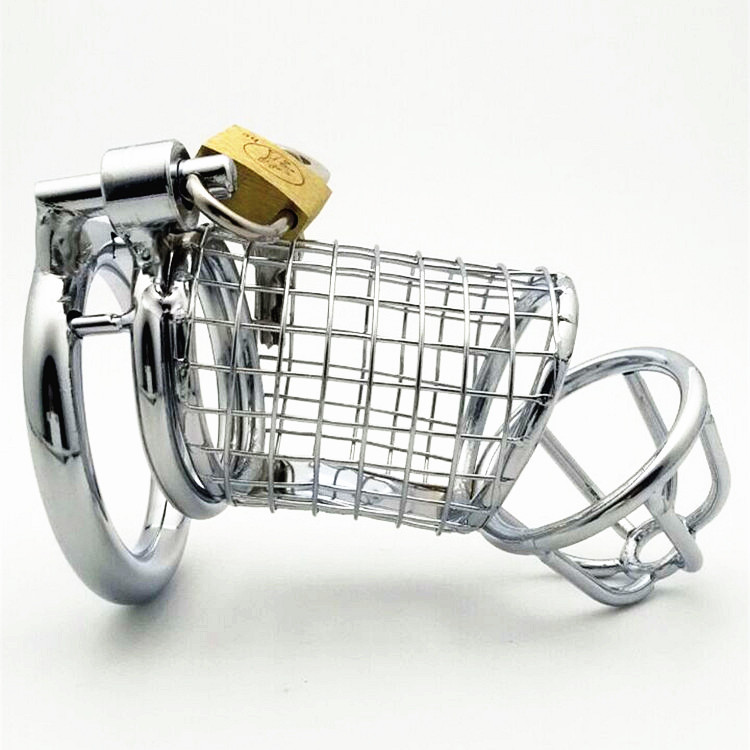 Male Cock Cage Chastity Device - UTIMI Large Chastity Cage with 3 Active Rings Adult Sex Toy for Men Penis Exercise | Key and Lock Included