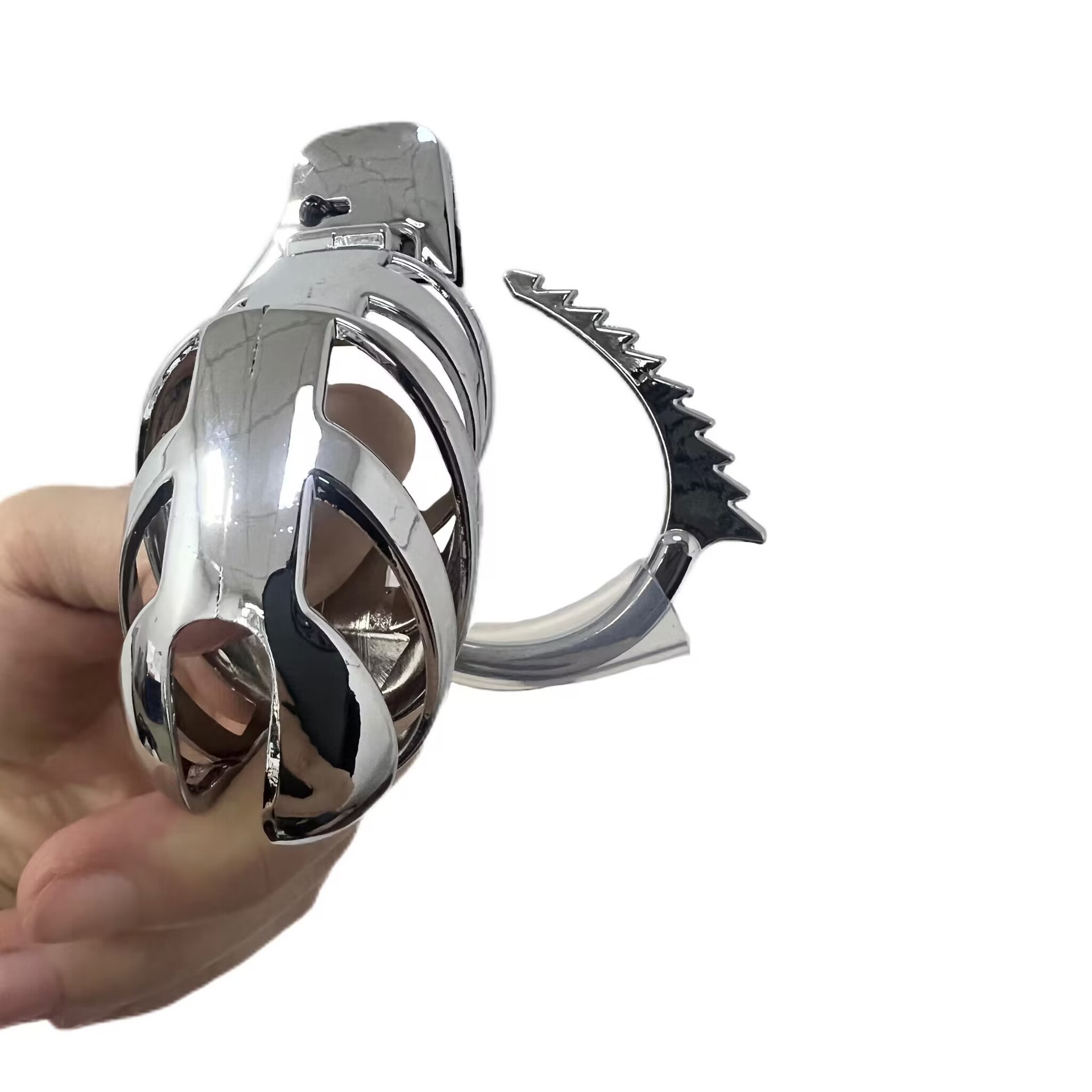 Stainless Steel Male Chastity Device Cock Cage with Lock Chastity Hollow Out Design Restraint Fetish BDSM - Chastity Cage for Men. (40MM)