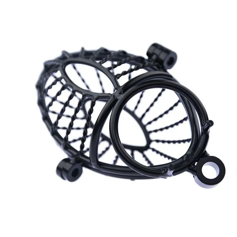 Male Chastity Device Cock Cage - D.Veces Large Metal Chastity Cage with 2 Keys and Removable Base Ring,Updaged Invisible Lock Cock Cage for Penis Training and Abstinence (1.97" Base Ring)