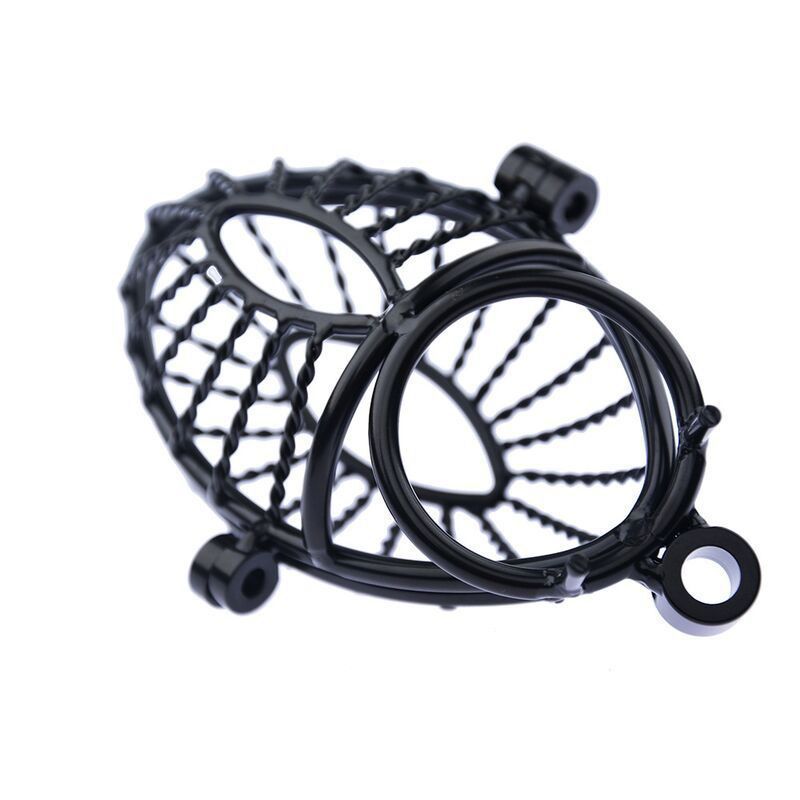 Male Chastity Device Cock Cage - D.Veces Large Metal Chastity Cage with 2 Keys and Removable Base Ring,Updaged Invisible Lock Cock Cage for Penis Training and Abstinence (1.97" Base Ring)