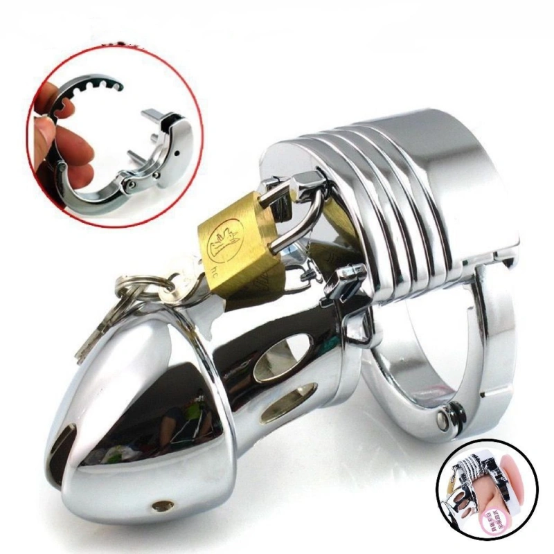 FST Chastity Cage Hollowed Out Chastity Devices Can Long Time Wear Penis Cage with Lock and Key for SM Play Chastity Lock Adult Sex Toys for Male