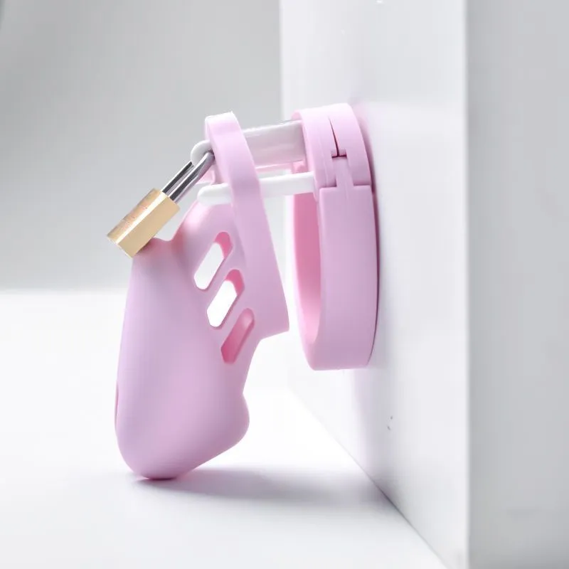 Silicone Chastity Cage for Men Sissy Cock Cage Lock Male Small Penis Cage for Adult Sexual BDSM Chastity Device Toys for Couples
