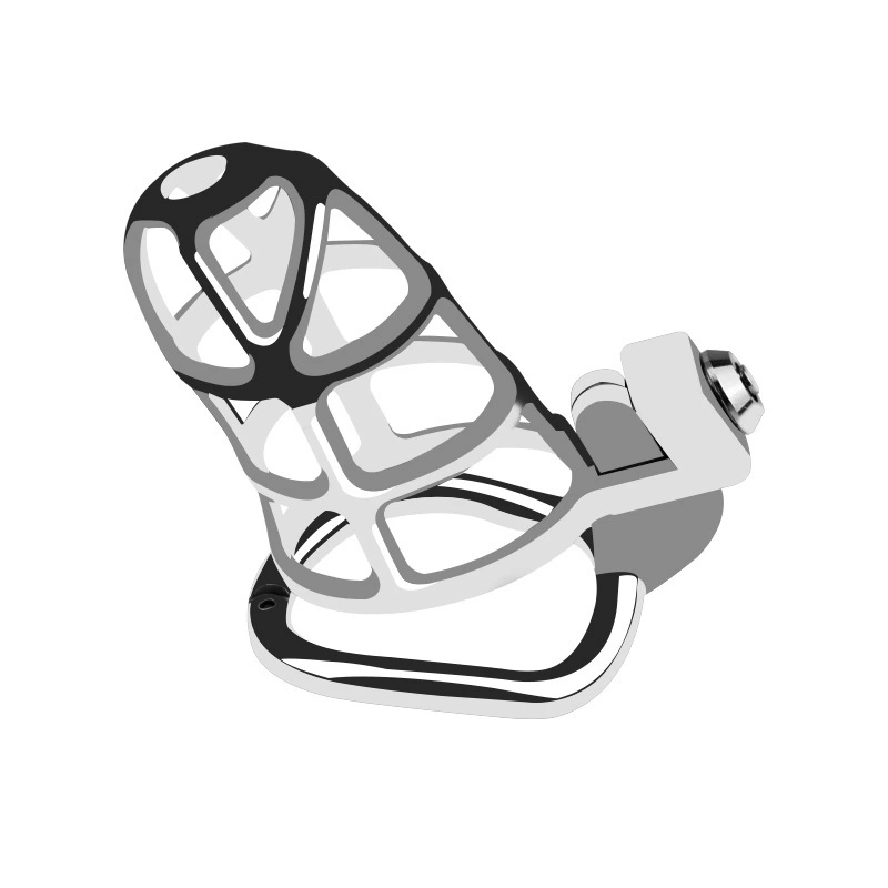 Male Chastity Device Cock Cage - UTIMI Zinc Alloy Invisible Lock Chastity Cage with 3 Active Rings & Keys Adult Sex Toy for Men Penis Exercise and Abstinence | Silvery