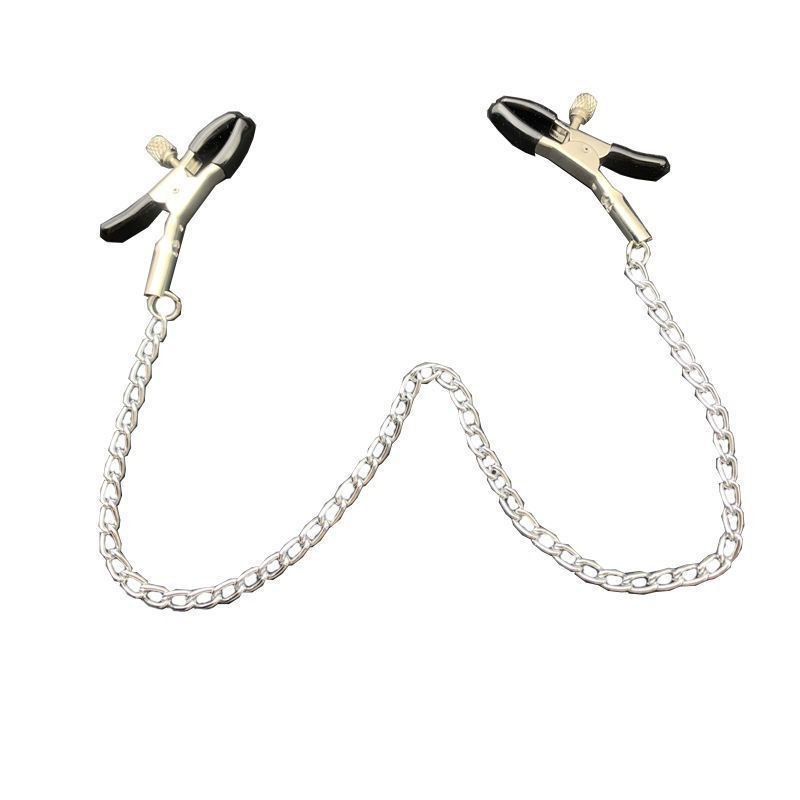 Stainless Steel Metal Chain Nipple Milk Clips Breast Clip Sex Slaves Nipple Clamps Sex Toys Butterfly Style for Couples