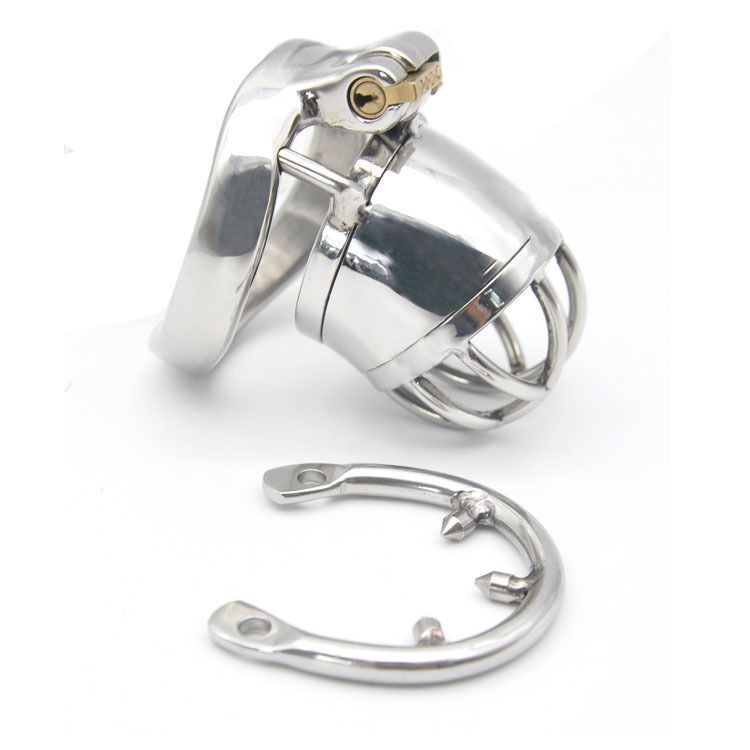 Stainless Steel Male Chastity Device with Silicone Urethral Sounds Catheter Spike Ring Sex Toys for Men Chastity Belt Penis Lock Cage
