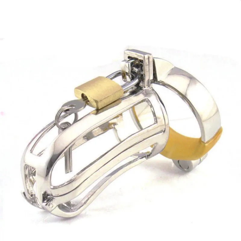 Lock the Cock - Safe and Secure Mens Metal Chastity Device for Husband Slave Play - All Three Rings Included