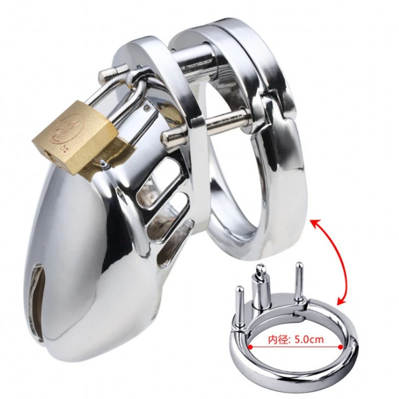 stainless steel Ribs Male Chastity Cage Rings and Invisible Lock for Man Penis Exercise Bondage Gear & Accessories Lightweight Adult Sex Toys