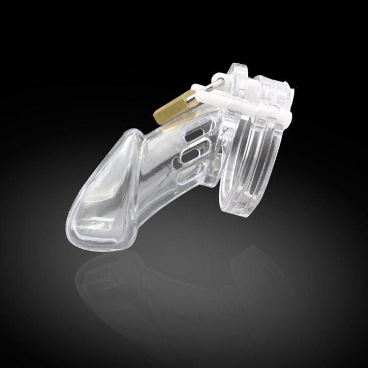 Male Chastity Device Hypoallergenic Plastic Cock Cage Penis Ring Virginity Lock Chastity Belt Adult Game Sex Toy
