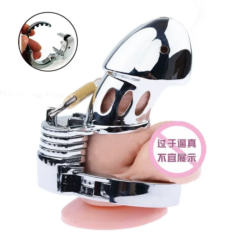 FST Chastity Cage Hollowed Out Chastity Devices Can Long Time Wear Penis Cage with Lock and Key for SM Play Chastity Lock Adult Sex Toys for Male