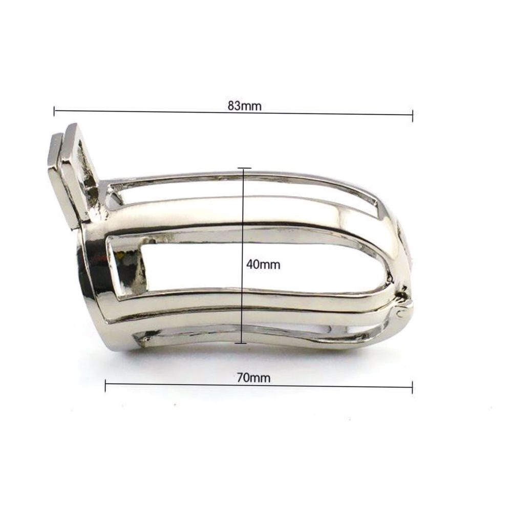 Lock the Cock - Safe and Secure Mens Metal Chastity Device for Husband Slave Play - All Three Rings Included