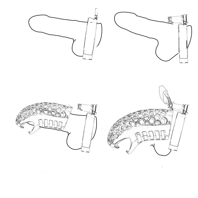 Male Chastity Lock Penis Lock Cage Cylinder Cll-Inclusive Alternative Bondage Wearing Sex Toys