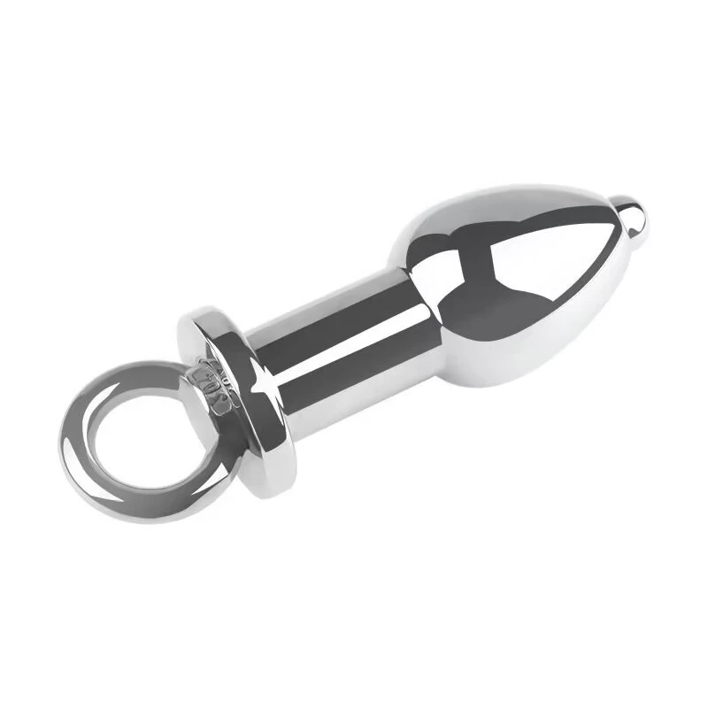 Metal Stainless Steel Detachable Hanging Ring Enema Anal Plug Anal Dilation Flushing Device Adult Sex Toy