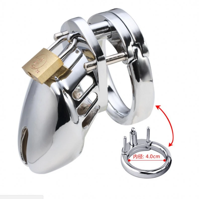stainless steel Ribs Male Chastity Cage Rings and Invisible Lock for Man Penis Exercise Bondage Gear & Accessories Lightweight Adult Sex Toys
