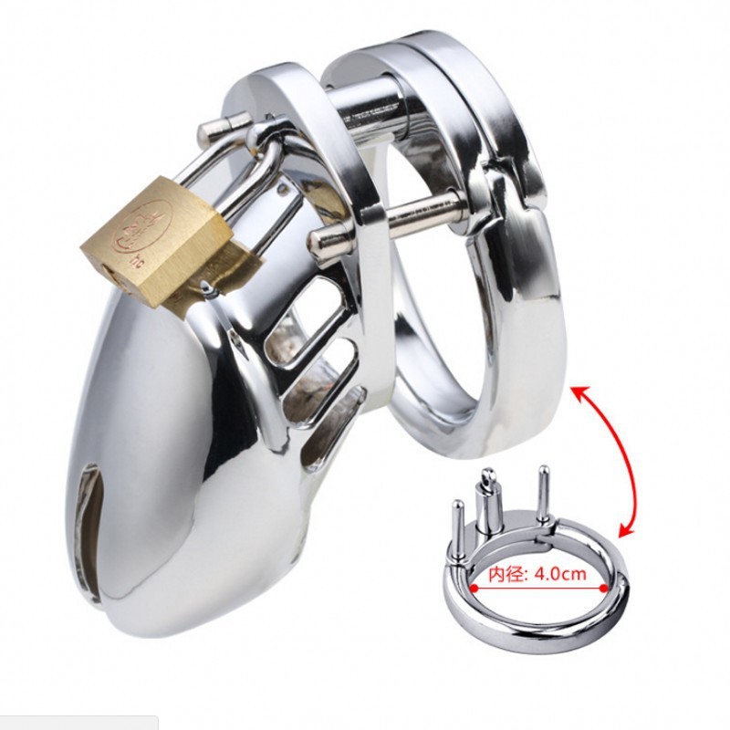 stainless steel Ribs Male Chastity Cage Rings and Invisible Lock for Man Penis Exercise Bondage Gear & Accessories Lightweight Adult Sex Toys