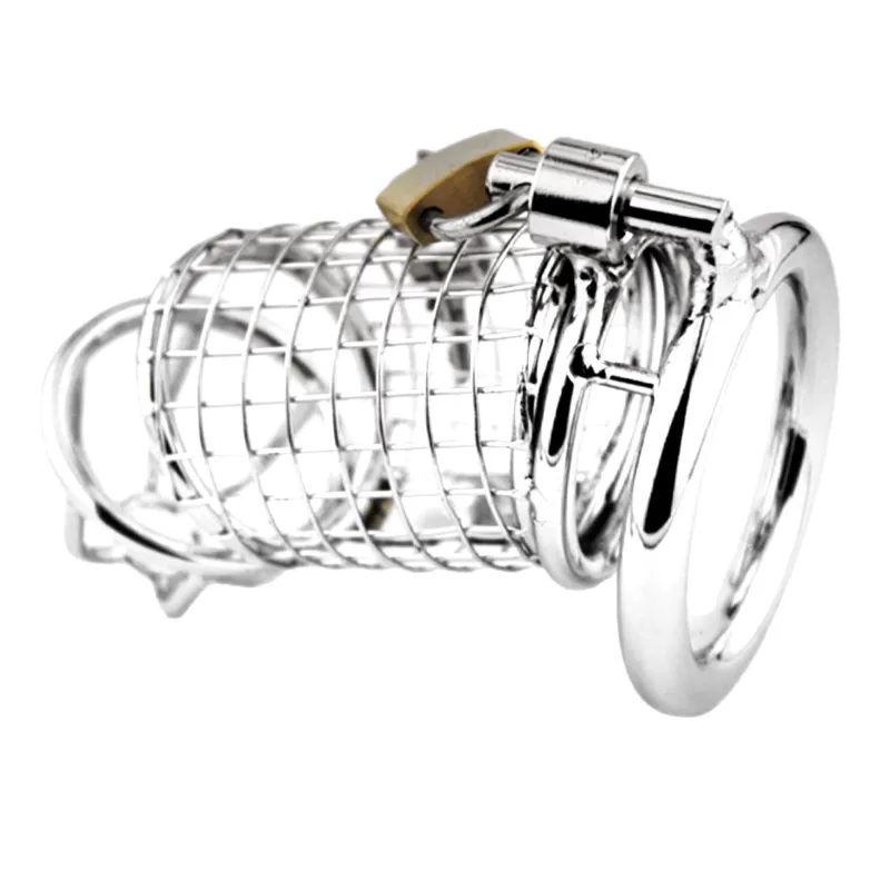 Male Cock Cage Chastity Device - UTIMI Large Chastity Cage with 3 Active Rings Adult Sex Toy for Men Penis Exercise | Key and Lock Included