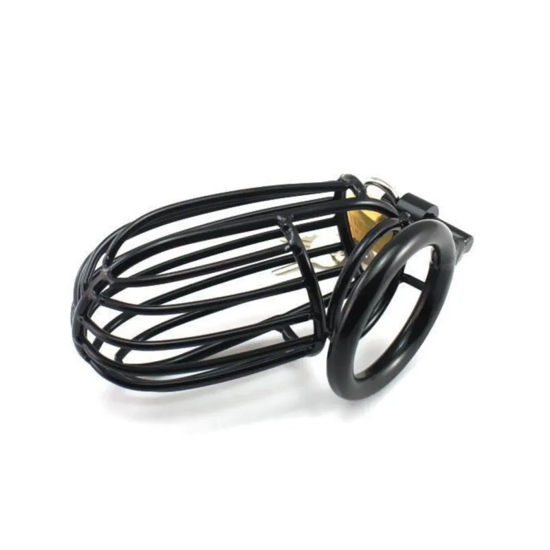 Male Chastity Device Cock Cage - D.Veces Large Metal Chastity Cage with 2 Keys and Removable Base Ring,Updaged Invisible Lock Cock Cage for Penis Training and Abstinence (1.97" Base Ring)